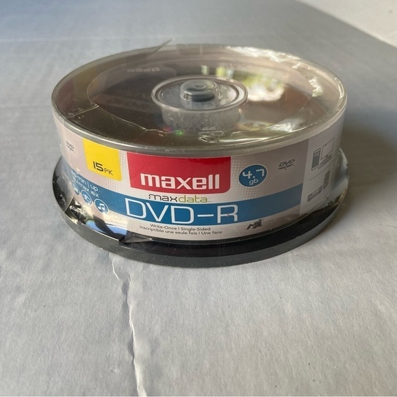 Maxell DVD-R Maxdata 4.7 GB Write Once Single Sided 15pk Up To 16X 2HRS SP Mode - Picture 2 of 8